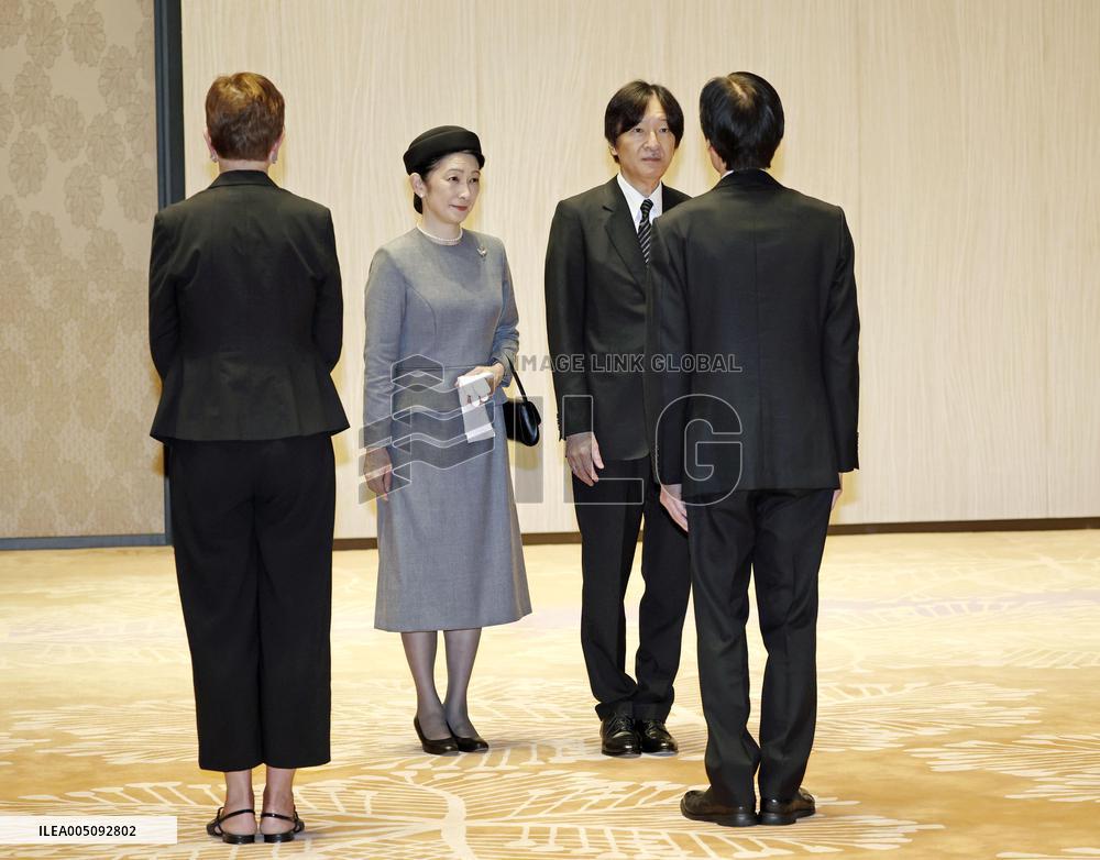 Japan's Crown Prince Fumihito departs for Norway