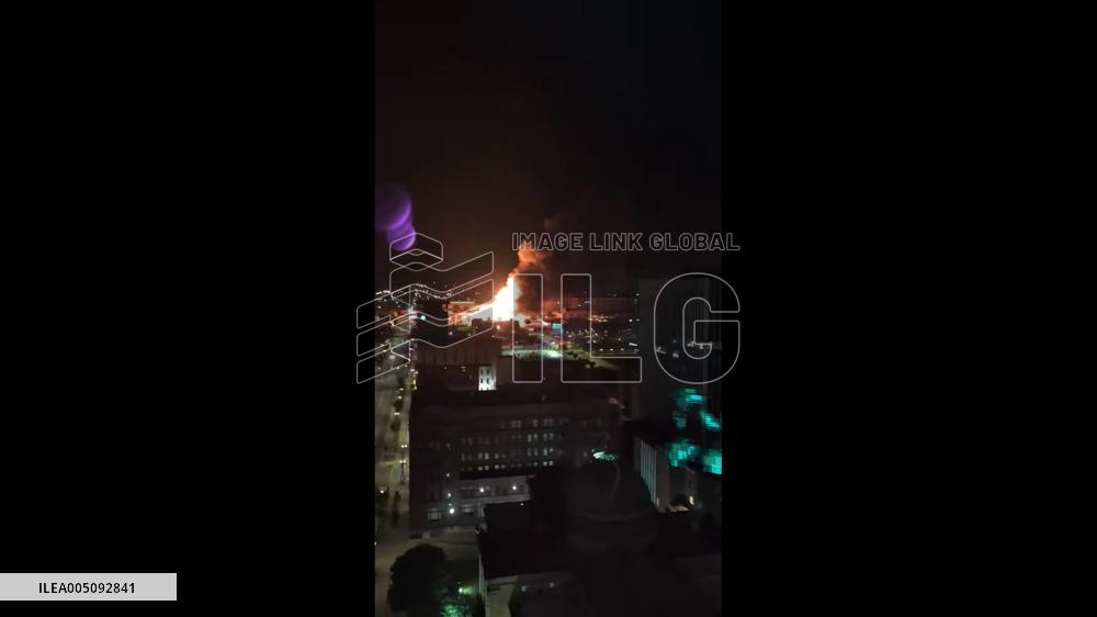 US: Massive Fire Erupts at Construction Site in South Bend, Indiana 2