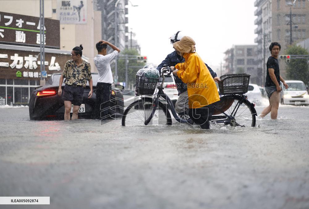Torrential rain hits central Japan