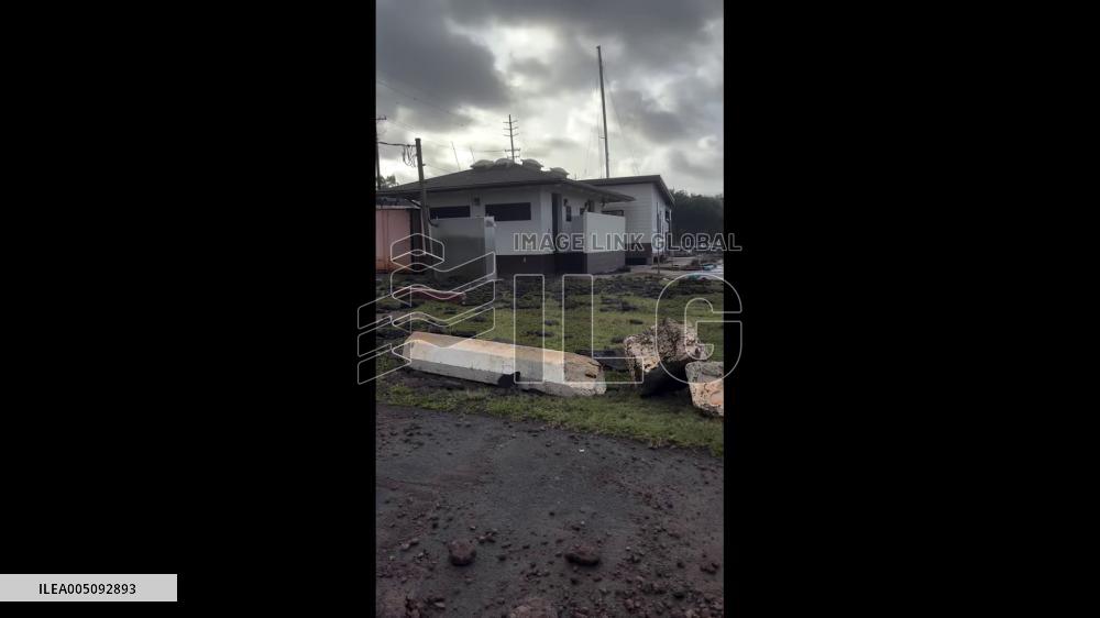 US: Hurricane Lowell Leaves Damage in Kauai