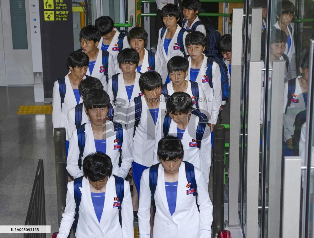 N. Korean athletes arrive in Japan for Asian Games