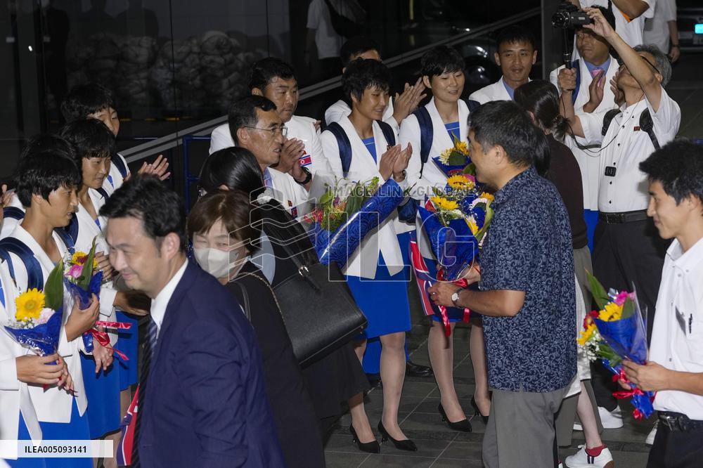 N. Korean athletes arrive in Japan for Asian Games