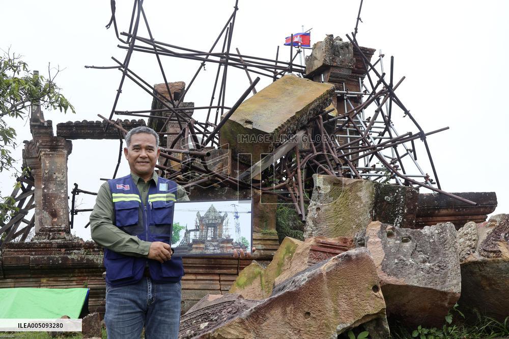 Damage at Temple of Preah Vihear in Cambodia