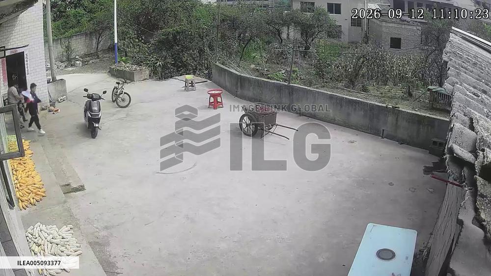 China: Boy Destroys Courtyard Wall in Scooter Crash