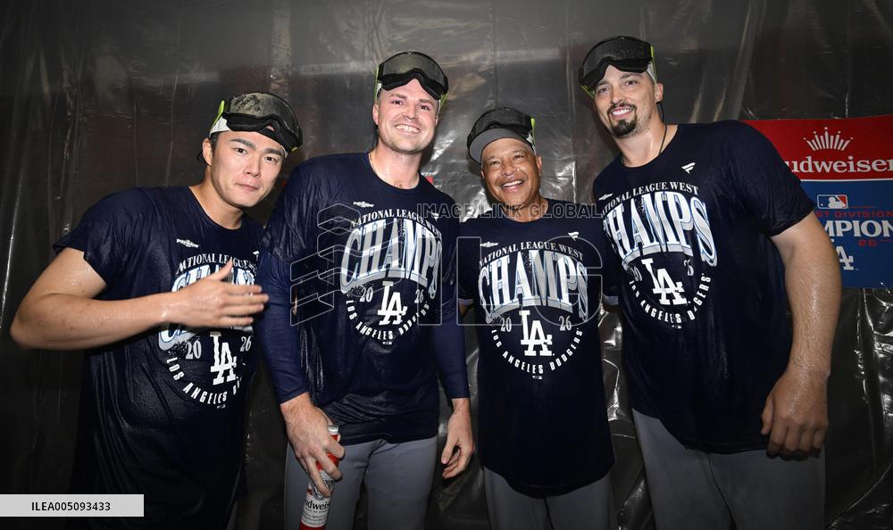 Baseball: Dodgers clinch NL West title