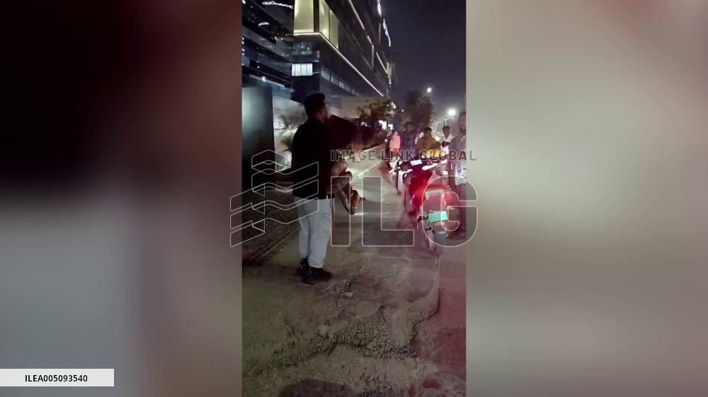 India: IT Employee Carries Rescued Python Away From Office Campus in Hyderabad