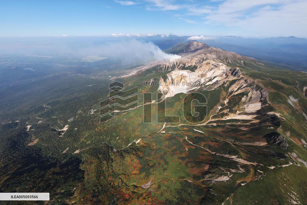 Mt. Tokachi volcano in northern Japan