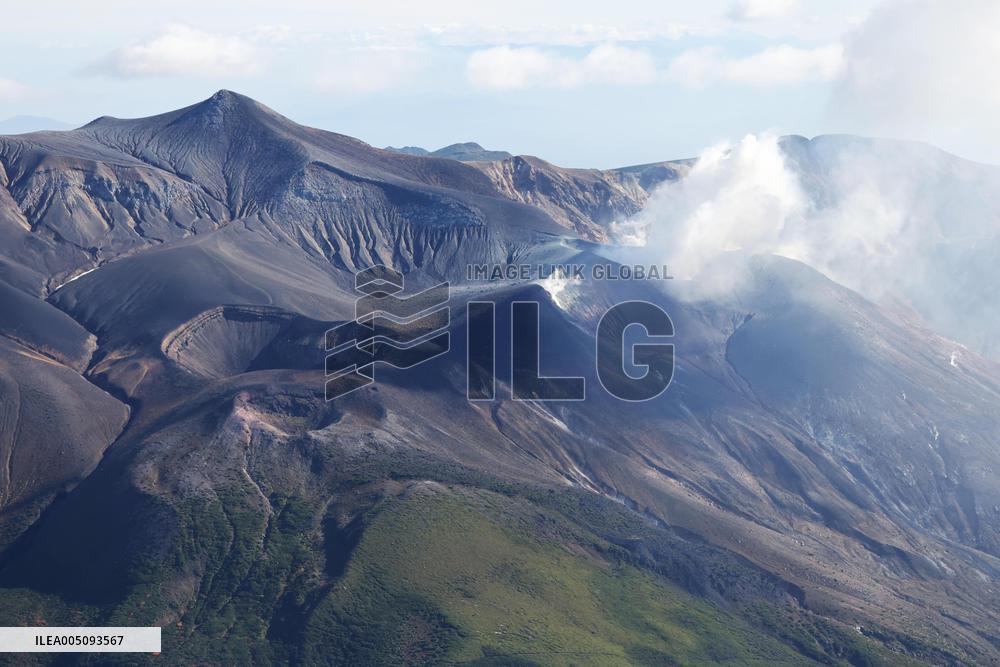 Mt. Tokachi volcano in northern Japan