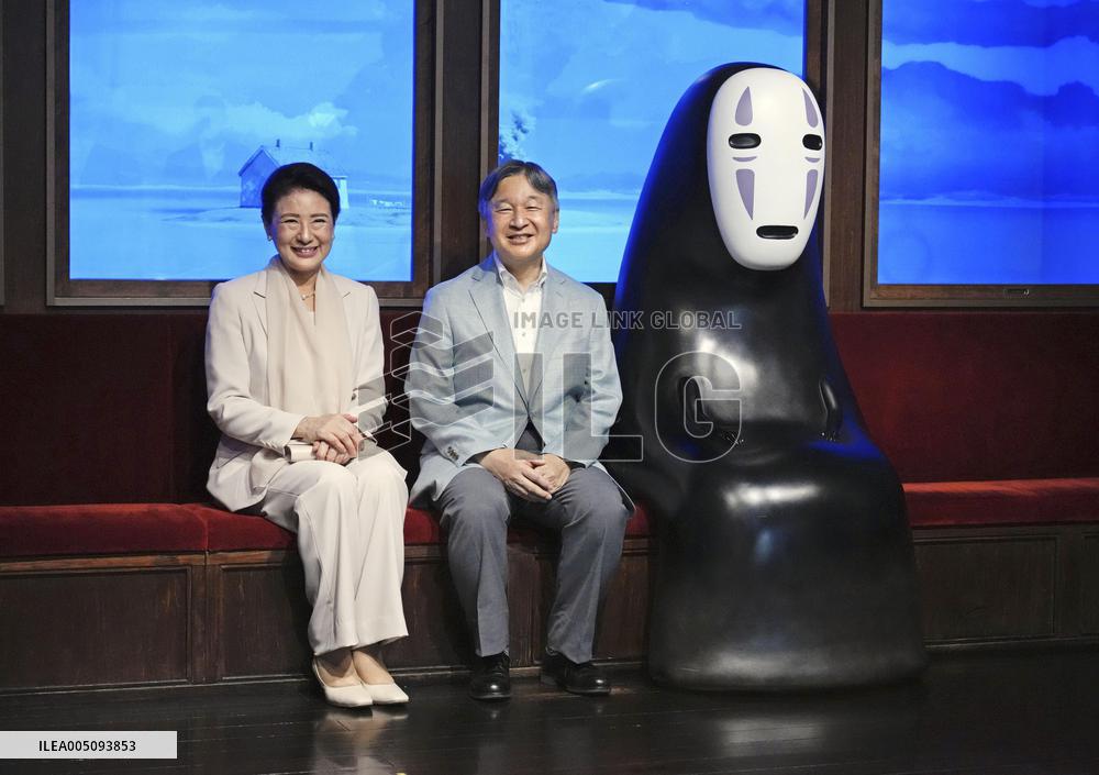 Emperor, empress visit Ghibli Park