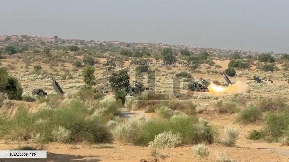 India: Pinaka Rocket Launchers Conduct Live-Fire Drill During India-US Military Exercise